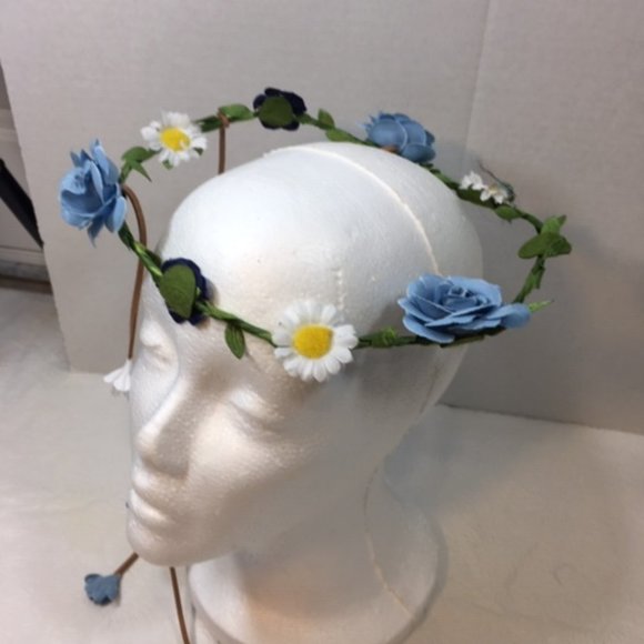 Round Floral Headpiece Wedding Birthday Spring Plays - Picture 5 of 5